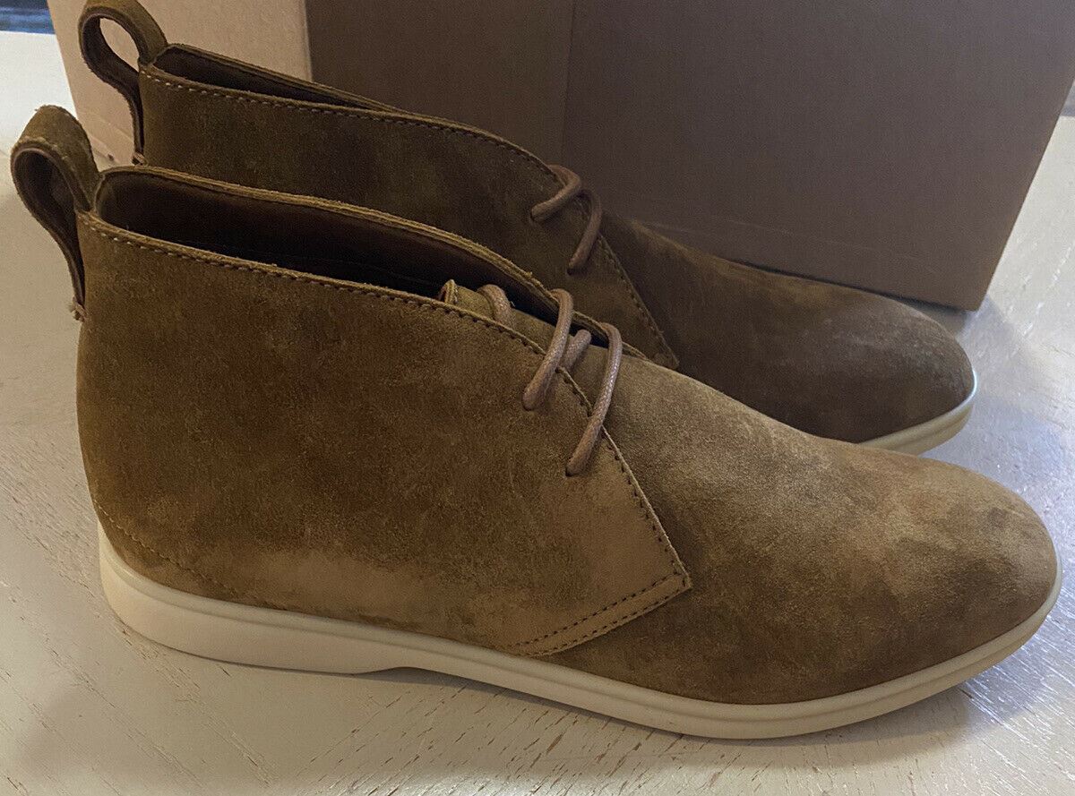 NIB $1075 Loro Piana Мужские замшевые ботинки Chukka Обувь DK Коричневый 8,5 США/41,5 ЕС Италия