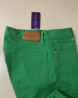 Neu mit Etikett: 495 $ Ralph Lauren Purple Label Herren Thompson Slim Jeans Hose Grün 32