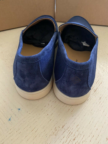New $750 Loro Piana Men’s Canvas/Suedy Loafers Shoes Blue 13 US/46 Eu Italy