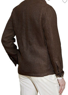 Neu mit Etikett: 1495 $ Ralph Lauren Purple Label Herren Snowdon Fischgrätenjacke Braun 44 US
