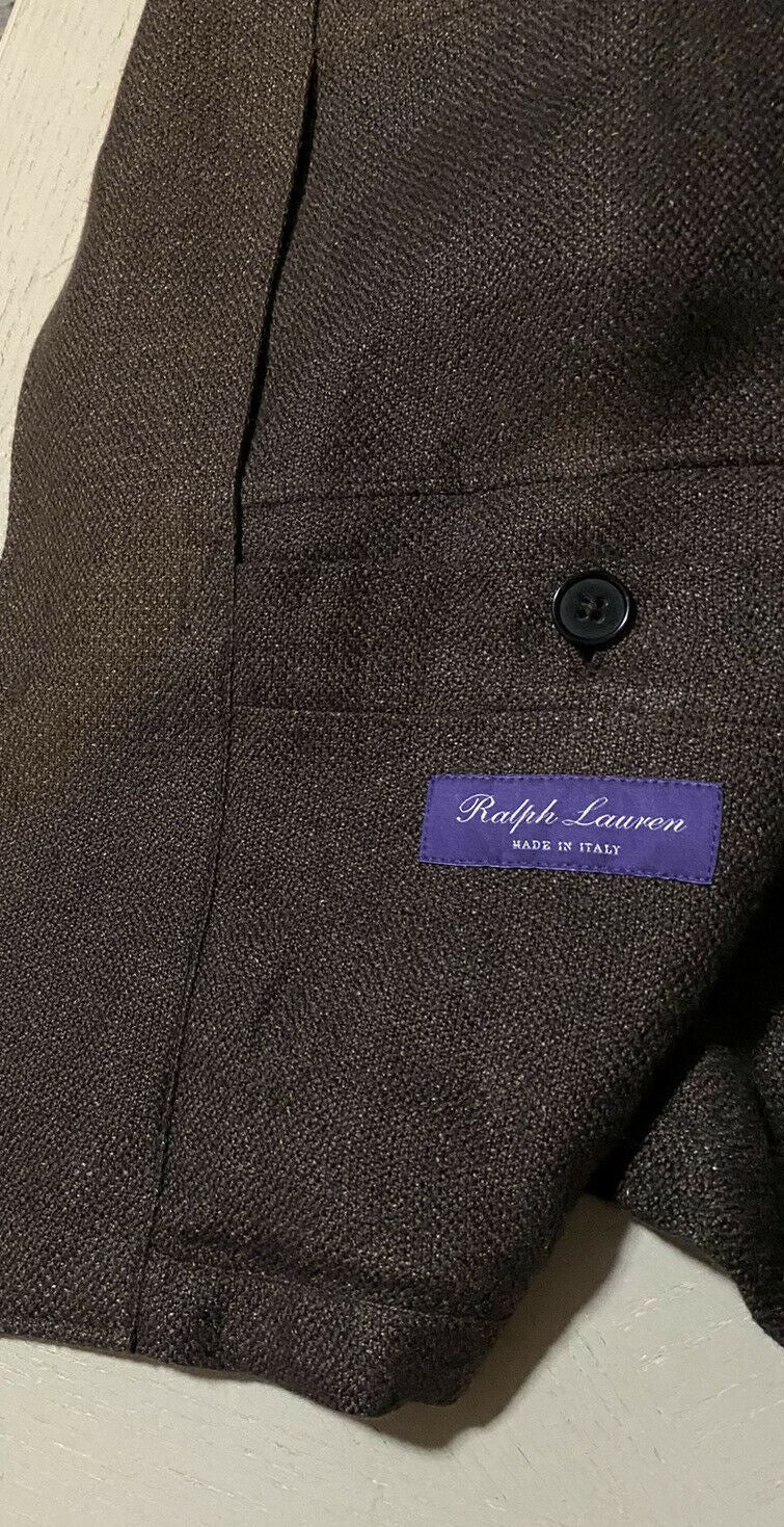 NWT $1495 Ralph Lauren Purple Label Men Snowdon  Herringbone Jacket Brown 44 US