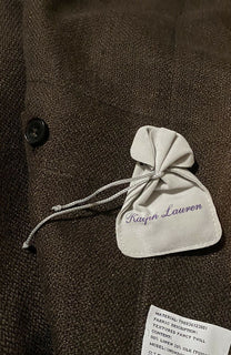 Neu mit Etikett: 1495 $ Ralph Lauren Purple Label Herren Snowdon Fischgrätenjacke Braun 44 US