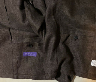 Neu mit Etikett: 1495 $ Ralph Lauren Purple Label Herren Snowdon Fischgrätenjacke Braun 44 US