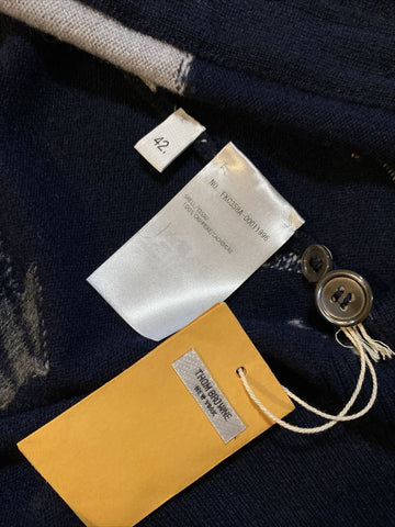 Новый кашемировый кардиган цвета интарсии Thom Browne Forest Scenery за 1800 долларов США, серый/темно-синий 6