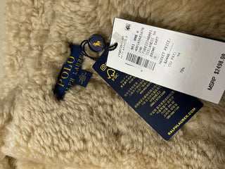 Neu $2498 Ralph Lauren Isländische Bomberjacke aus Leder mit Scherkragen, Braun M
