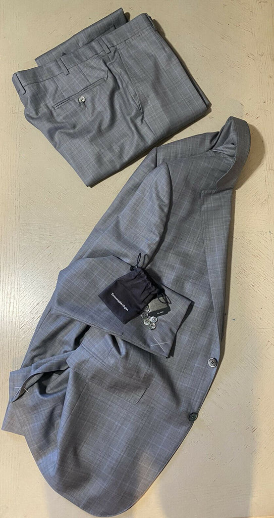 Neu 3495 $ Ermenegildo Zegna Trofeo 600 Anzug Grau 42L US/52L Eu Italien