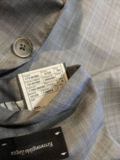 Neu 3495 $ Ermenegildo Zegna Trofeo 600 Anzug Grau 42L US/52L Eu Italien