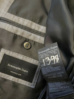 Neu 3495 $ Ermenegildo Zegna Trofeo 600 Anzug Grau 42L US/52L Eu Italien