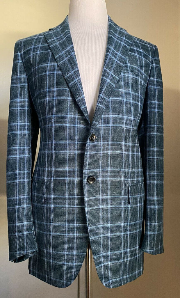 Neu mit Etikett: 8820 $ Kiton Herren Kaschmir Sportmantel Blazer Jacke Blau 46L US/56L Eu