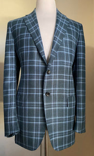 Neu mit Etikett: 8820 $ Kiton Herren Kaschmir Sportmantel Blazer Jacke Blau 46L US/56L Eu