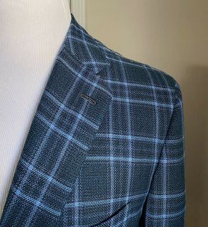 Neu mit Etikett: 8820 $ Kiton Herren Kaschmir Sportmantel Blazer Jacke Blau 46L US/56L Eu