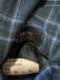 Neu mit Etikett: 8820 $ Kiton Herren Kaschmir Sportmantel Blazer Jacke Blau 46L US/56L Eu