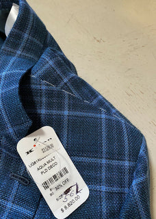 Neu mit Etikett: 8820 $ Kiton Herren Kaschmir Sportmantel Blazer Jacke Blau 46L US/56L Eu