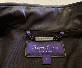 Neu $3295 Ralph Lauren Purple Label Herren Pionge Lederjacke Mantel Braun L Italien