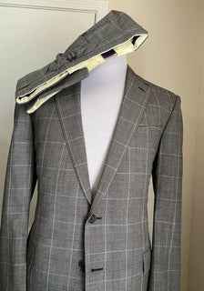 Neu $2995 Ralph Lauren Purple Label Herrenanzug Grau 42L US/52L Eu Italien