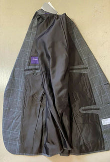 Neu $2995 Ralph Lauren Purple Label Herrenanzug Grau 42L US/52L Eu Italien