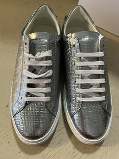 NIB 750 $ Givenchy Damen Ledersneaker Silber 7,5 US/37,5 Eu