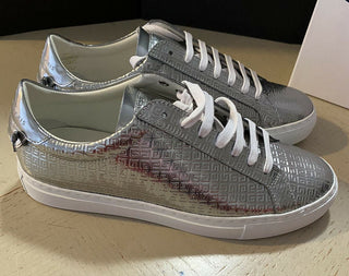 NIB 750 $ Givenchy Damen Ledersneaker Silber 7,5 US/37,5 Eu
