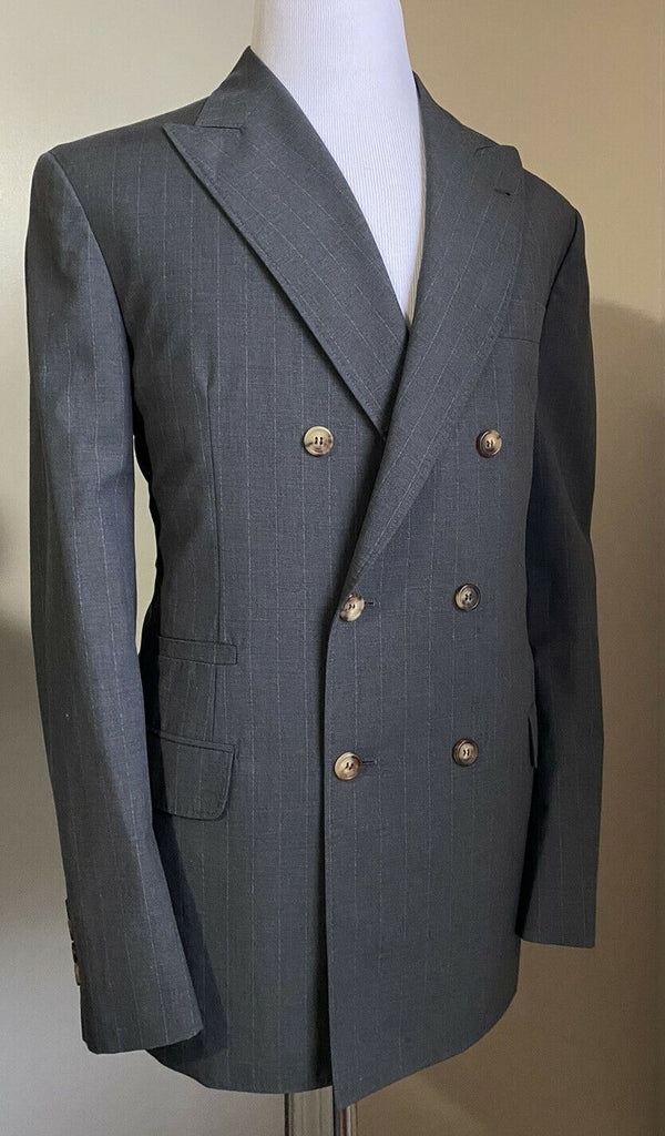 Neu mit Etikett: 3375 $ Brunello Cucinelli Herren Sportmantel Blazer DK Grau 42 US (52 Eu) Italien