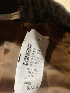 Neu mit Etikett: 3375 $ Brunello Cucinelli Herren Sportmantel Blazer DK Grau 42 US (52 Eu) Italien