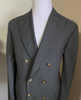 Neu mit Etikett: 3375 $ Brunello Cucinelli Herren Sportmantel Blazer DK Grau 42 US (52 Eu) Italien