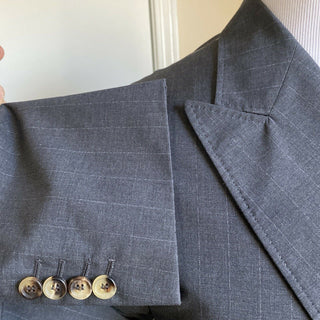 Neu mit Etikett: 3375 $ Brunello Cucinelli Herren Sportmantel Blazer DK Grau 42 US (52 Eu) Italien