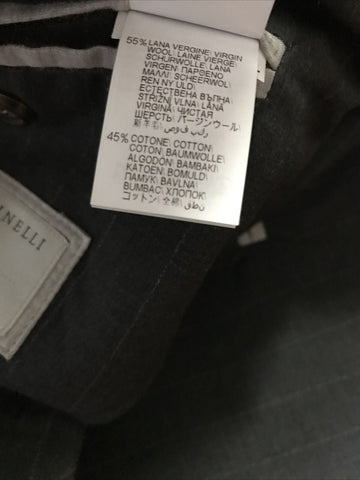 NWT $3375 Brunello Cucinelli Men Sport Coat Blazer DK Gray 42 US ( 52 Eu ) Italy