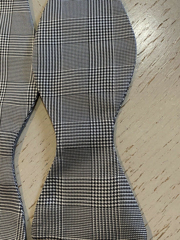 New $195 Ralph Lauren Purple Label Prince of Wale’s Silk Bow Black/Cream Bow Tie