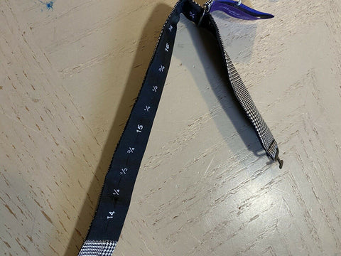 New $195 Ralph Lauren Purple Label Prince of Wale’s Silk Bow Black/Cream Bow Tie