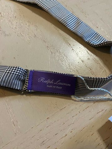 New $195 Ralph Lauren Purple Label Prince of Wale’s Silk Bow Black/Cream Bow Tie
