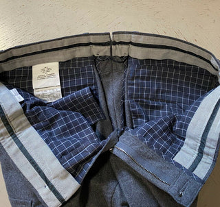 Neu 1195 $ Ermenegildo Zegna Slim Fit Anzughose DK Grau 34 US (50 Eu)