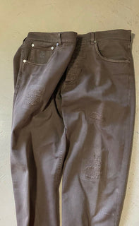 $975 Brunello Cucinelli Herren Jeanshose Braun 36 US/52 Eu Italien