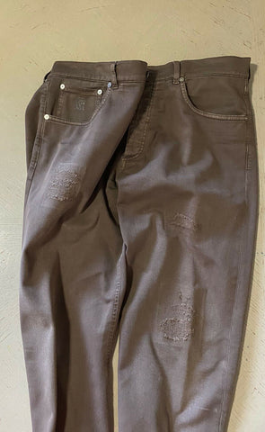 $975 Brunello Cucinelli Mens Jeans Pants Brown 36 US/52 Eu Italy