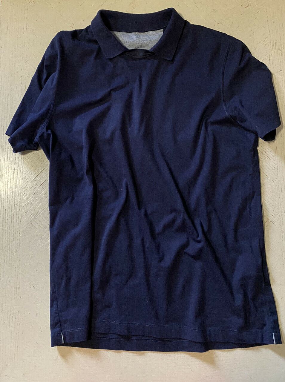 595 $ Brunello Cucinelli Herren-T-Shirt Slim Fit Marineblau Größe L Italien