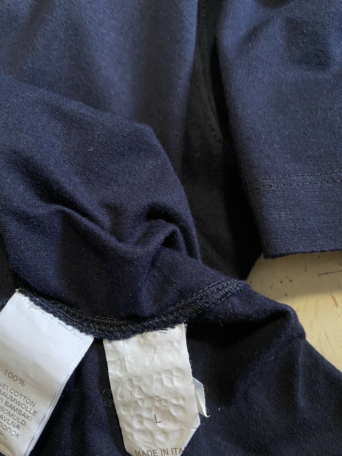 Мужская футболка узкого кроя темно-синего цвета Brunello Cucinelli, размер L, Италия, $595