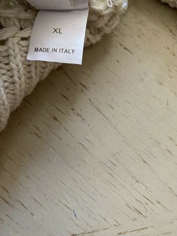 New $2595 Brunello Cucinelli Women Open Weave Cardigan Sweater Color Oatmeal XL