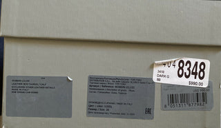 NIB $ 990 Tom Ford Damen Leder-Logo-Tanga-Sandalenschuhe Gold 8 US/38 Eu Italien