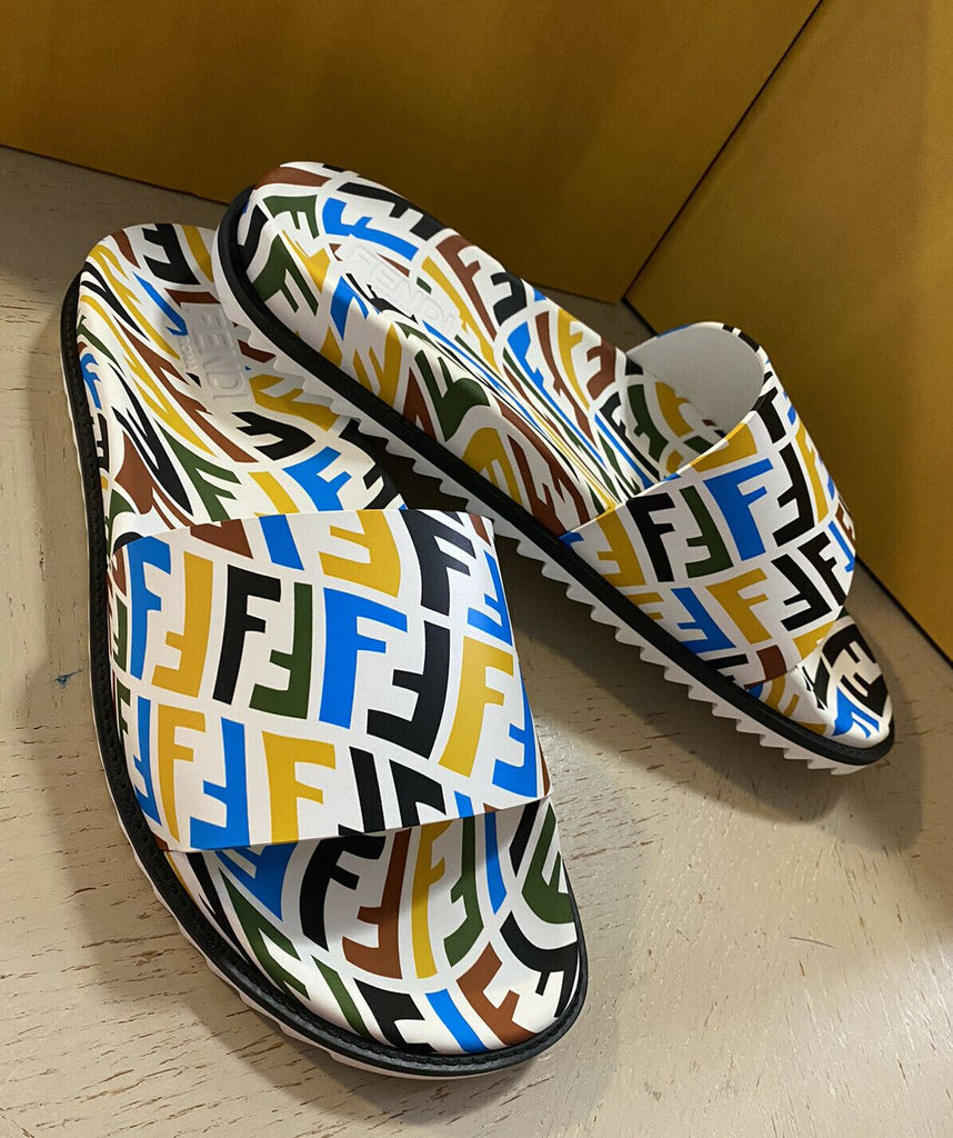 NIB $620 Fendi Mens FF Vertigo Slide Sandal Shoes Multicolor 11 US/44 Eu Italy