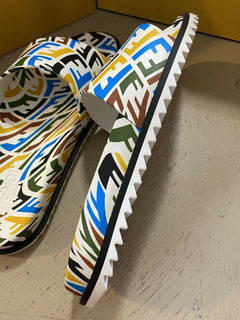NIB $620 Fendi Mens FF Vertigo Slide Sandal Shoes Multicolor 11 US/44 Eu Italy