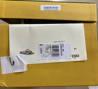 NIB $620 Fendi Mens FF Vertigo Slide Sandal Shoes Multicolor 11 US/44 Eu Italy