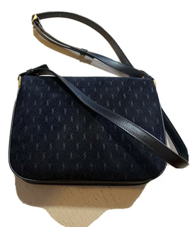 Neu $1850 Saint Laurent Leder/Wildleder YSL Umhängetasche Schwarz 595541
