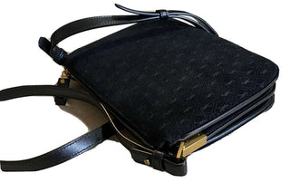 Neu $1850 Saint Laurent Leder/Wildleder YSL Umhängetasche Schwarz 595541