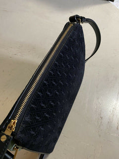 Neu $1850 Saint Laurent Leder/Wildleder YSL Umhängetasche Schwarz 595541