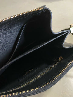 Neu $1850 Saint Laurent Leder/Wildleder YSL Umhängetasche Schwarz 595541