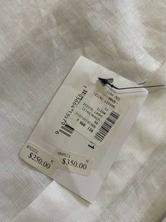 NWT $500 Brioni Mens Sort Sleeve Linen Dress Shirt White Size XL Italy