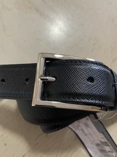 Neuer 570 $ PRADA Herren-Kleidergürtel Schwarz 100/40 Italien