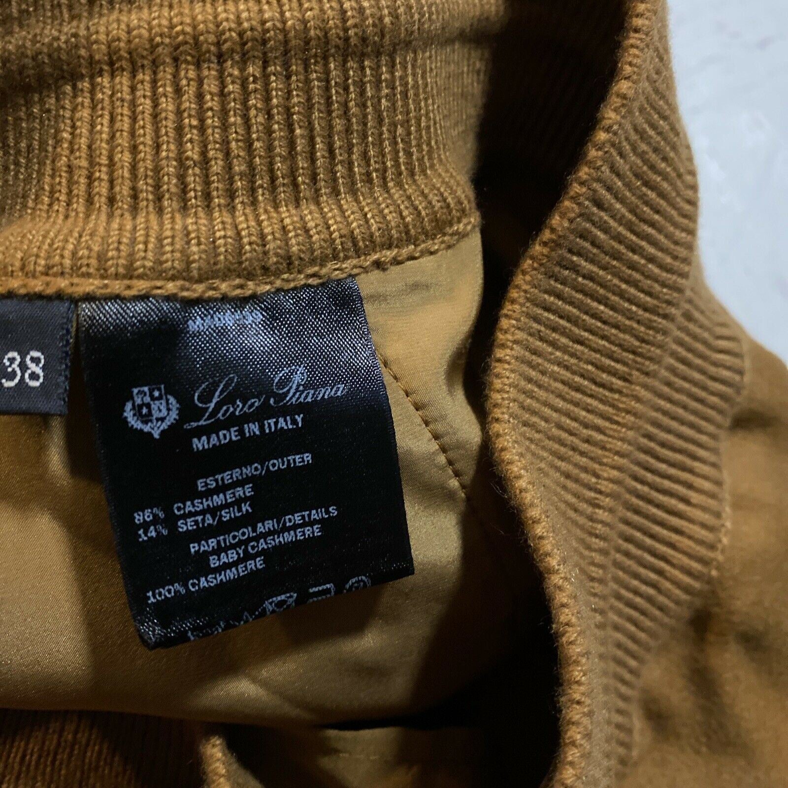 New $1199 Loro Piana Women Cashmere/Silk Sweatpants Pants Golden 4 US/38 It