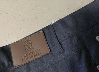 Neu mit Etikett: 695 $ Brunello Cucinelli Herren-Wollhose Grau 44 US/60 Eu Italien