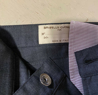 Neu mit Etikett: 695 $ Brunello Cucinelli Herren-Wollhose Grau 44 US/60 Eu Italien