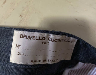 Neu mit Etikett: 695 $ Brunello Cucinelli Herren-Wollhose Grau 44 US/60 Eu Italien